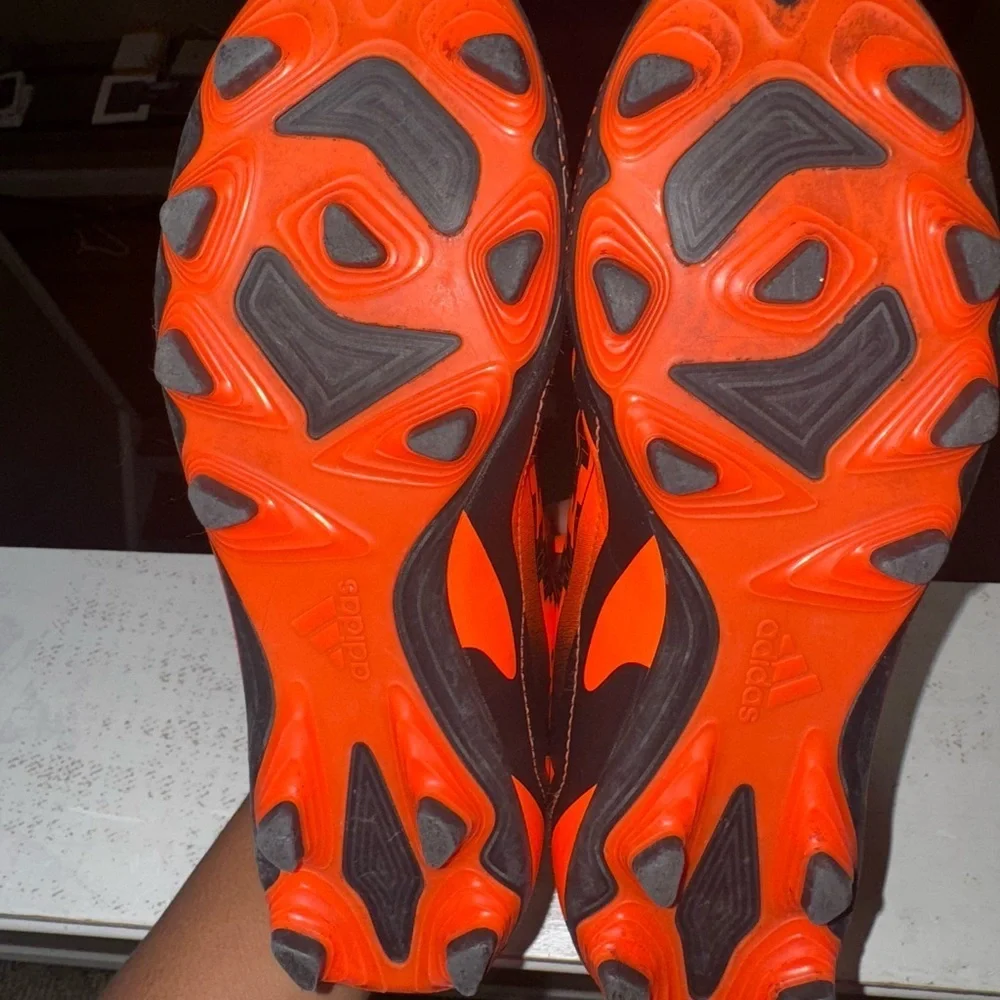 Adidas Orange and Black Cleats